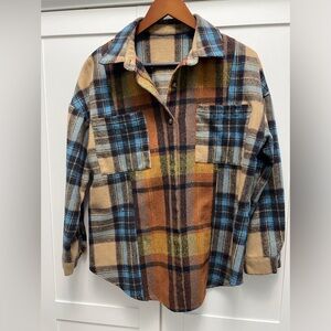 Plaid Button-Up Shirt